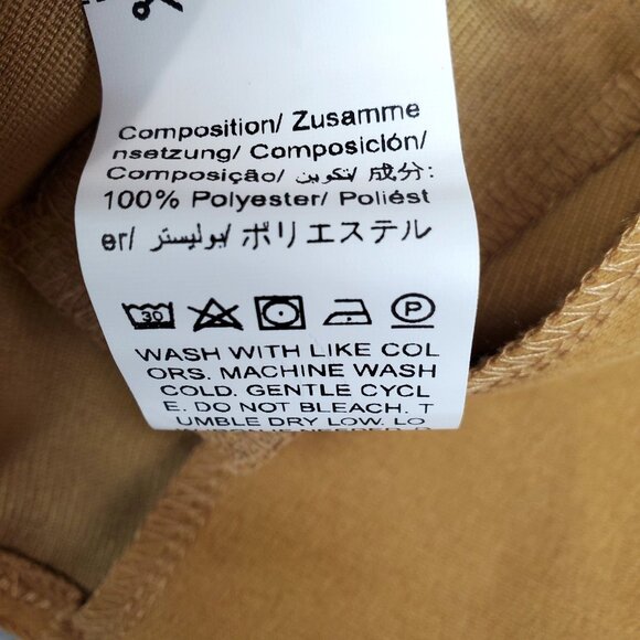 Faux Suede Camel Cardigan Wrap Jacket Western Boho Open Front Embroider Trim XS - Picture 8 of 10